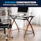 Flash Furniture Computer Desk Glass Top Cherry Desk, 23-1/2" D X 29" H, 39-1/4" W X Laminate, Table Top: Glass NAN-JN-2824S-GG - alternate 19